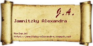 Jamnitzky Alexandra névjegykártya
